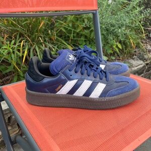 Adidas Samba XLG Dark Blue Gum Casual Leather Suede Sneakers size Men's 8.5